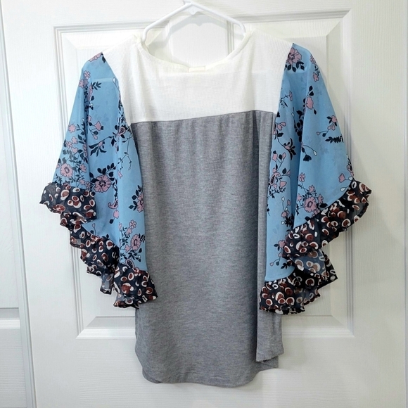 BAEA Color Block Flutter Sleeve - Picture 4 of 5